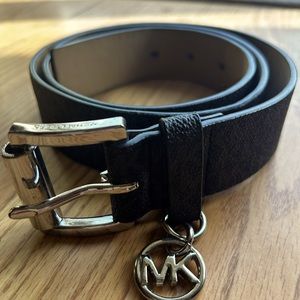 MK brown leather belt sz M